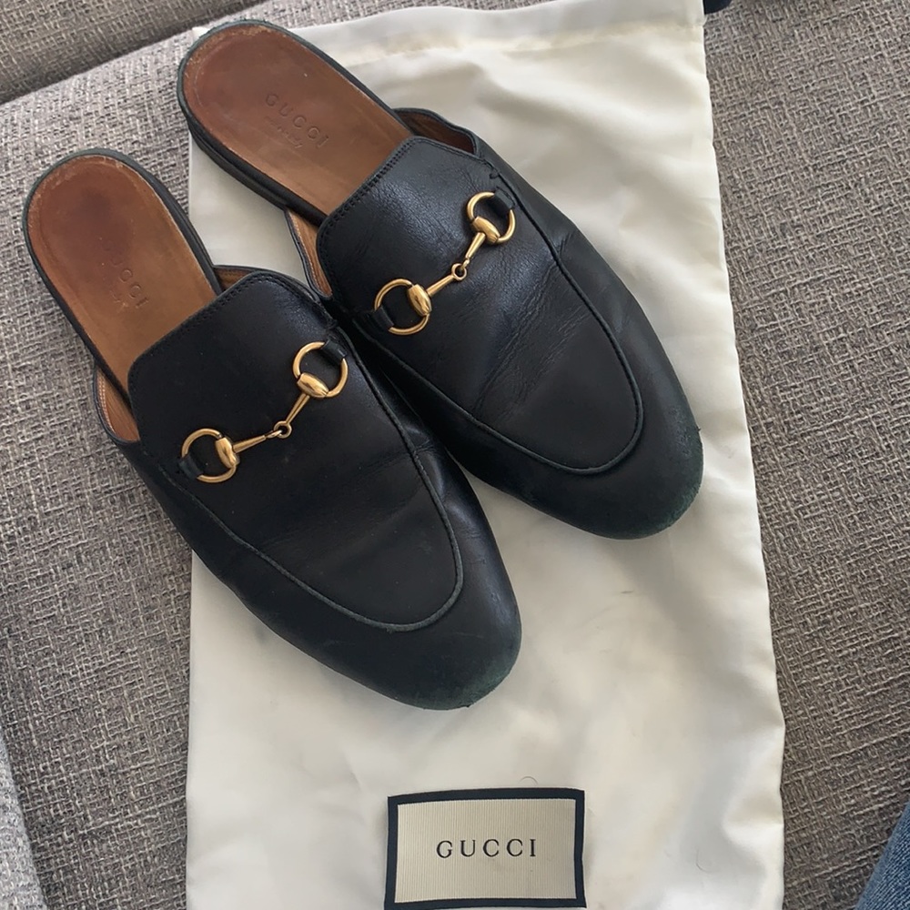 Gucci Princetown Leather Slipper! 38.5 w/ duster